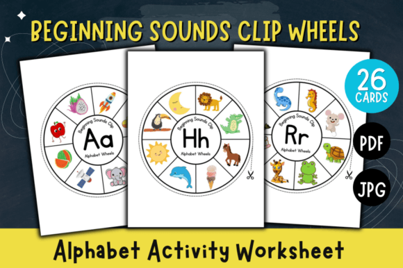 Beginning Sounds Clip Wheels: A Design Asset for Educational Branding