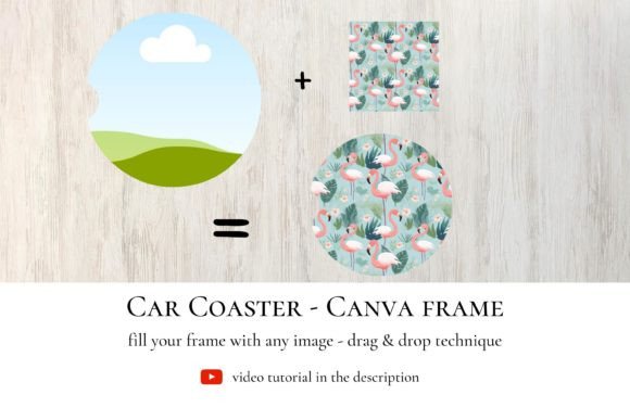 Car Coaster - Canva Frame: A Premium Design Asset