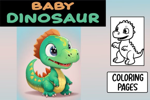 Cartoon Baby Dinosaur Coloring Pages: A Designer's Asset