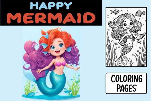 Cartoon Happy Mermaids: A Design Asset for Whimsical Branding