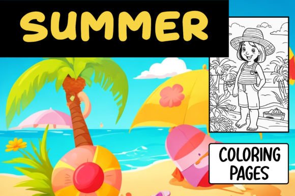 Cartoon Summer Coloring Pages: A Designer's Creative Asset