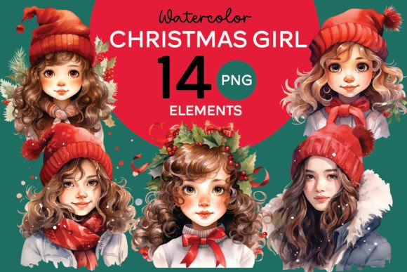 Christmas Girl Cliparts: Elevate Your Holiday Designs