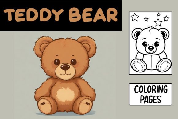Cute Cartoon Teddy Bear Coloring Pages for Creative Design