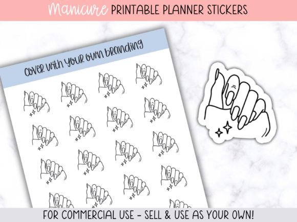 Elevate Your Visual Projects with Manicure Planner Stickers
