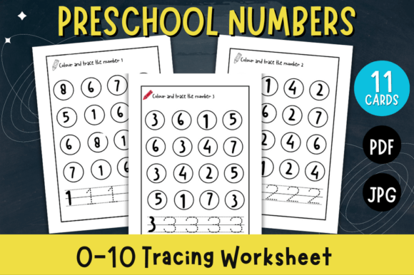 Preschool Numbers 0-10 Tracing Worksheet: A Design Asset for Early Learning