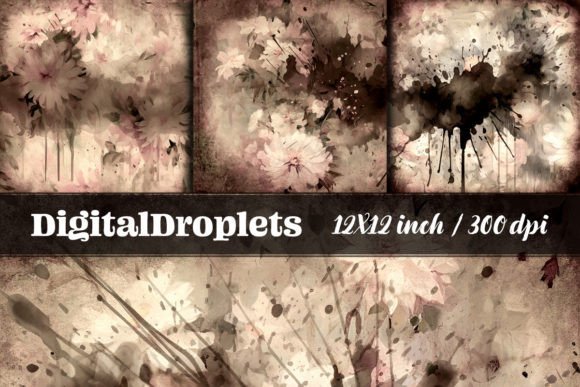 Spilled Vintage Flowers Vol. 2: A Designer's Textured Asset