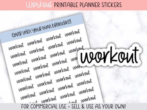 Streamline Your Sticker Shop with Workout Script Planner Stickers