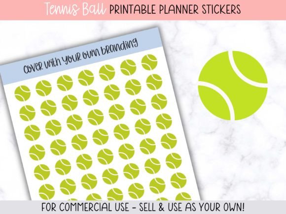 Tennis Ball Printable Stickers: A Designer's Quick Solution
