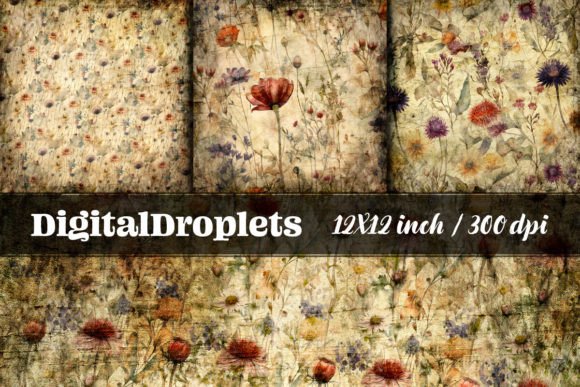 Vintage Field of Flowers Vol.1: A Designer's Guide to Timeless Patterns